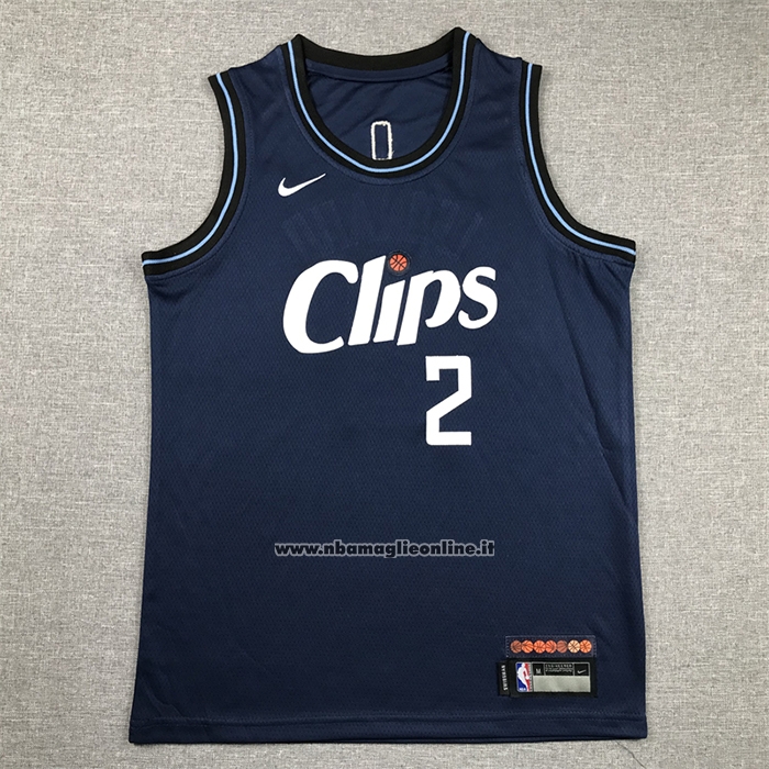 Maglia Bambino Los Angeles Clippers Kawhi Leonard #2 Citta 2023-24 Blu